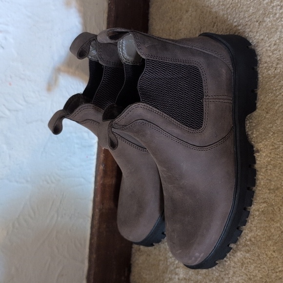 Zara Womens Suede Pull On Platform Ankle Boots Brown US 6.5  EU 37 - Picture 7 of 14